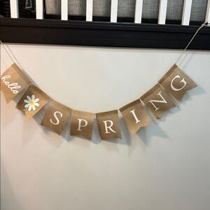 Spring Burlap Banner
